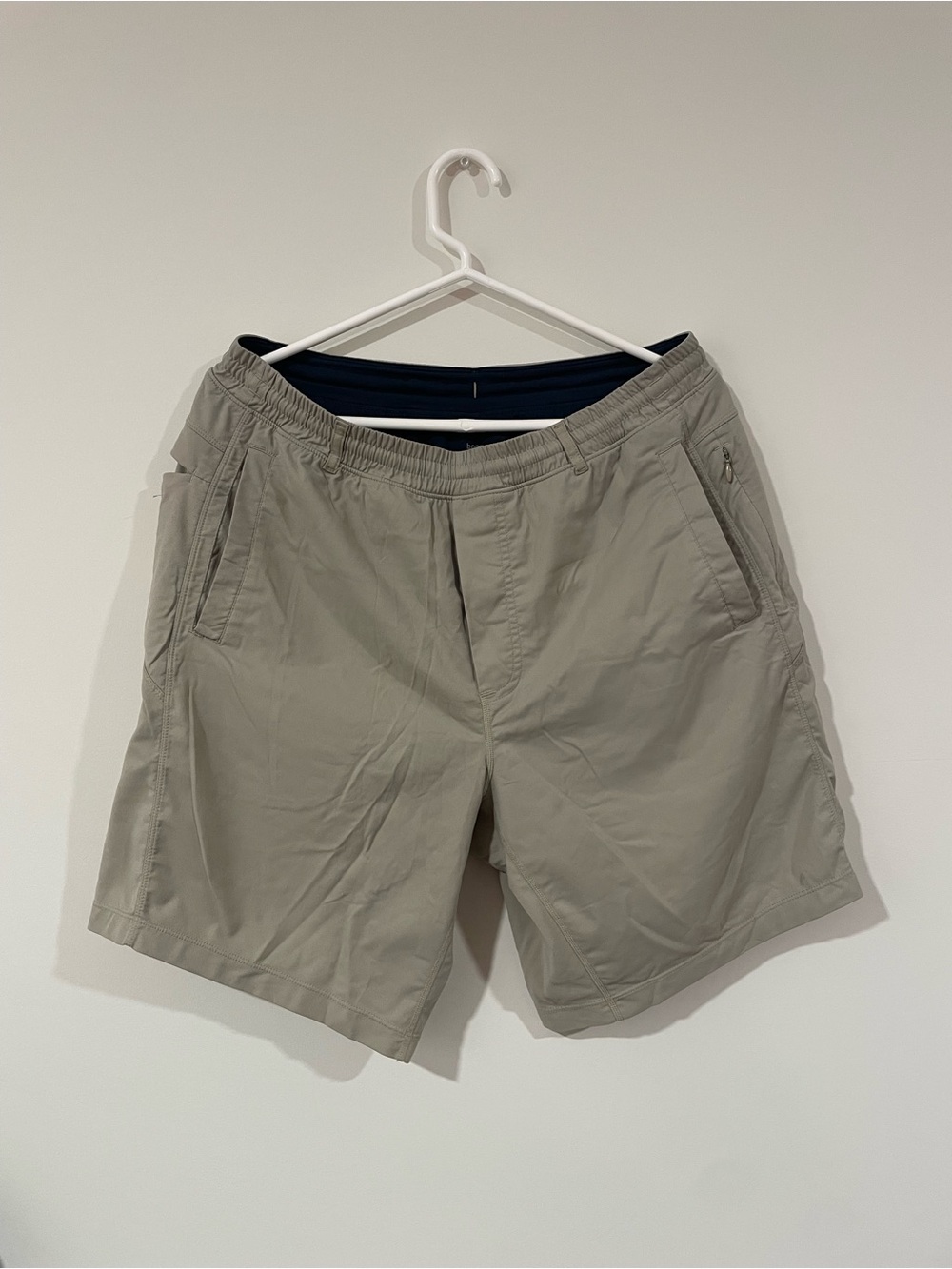 Birddogs Men's Light Khaki Athletic Shorts 9 Inch Inseam